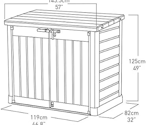 Keter Store It Out Max 1200L Garden Storage Box -Grey