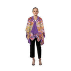 Galleria Monet's Agapanthus Women's Reversible Rain Cape Raincoat